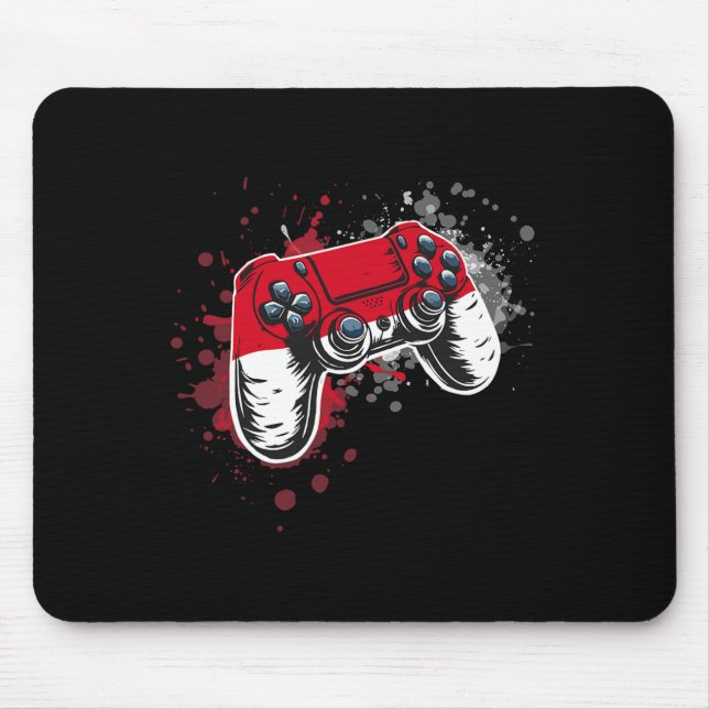 Spieler-Controller mit Monaco-Flagge  Mousepad (Vorne)