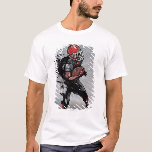 Spieler des amerikanischen Fußballs, der Fußball T-Shirt