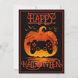 SPIELER FROHES HALLOWEEN GAMING KOSTÜM EVENT EINLADUNG