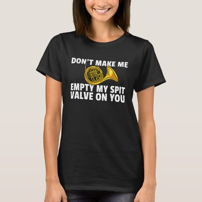 Spieler für das Messinginstrument für das Horn von T-Shirt (Vorderseite)