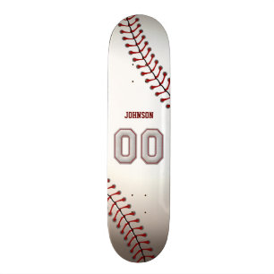 Spieler Nr. 00 - coole Baseball-Stiche Skateboard