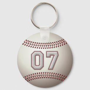 Spieler Nr. 07 - coole Baseball-Stiche Schlüsselanhänger