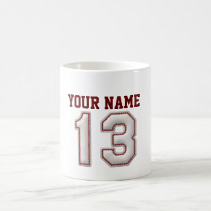 Spieler Nr. 13 - coole Baseball-Stiche Kaffeetasse