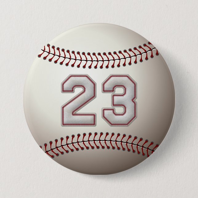 Spieler Nr. 23 - cooler Baseball näht Buttone Button (Vorderseite)