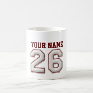 Spieler Nr. 26 - coole Baseball-Stiche Kaffeetasse