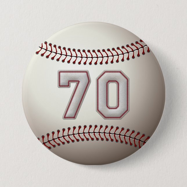 Spieler Nr. 70 - cooler Baseball näht Buttone Button (Vorderseite)