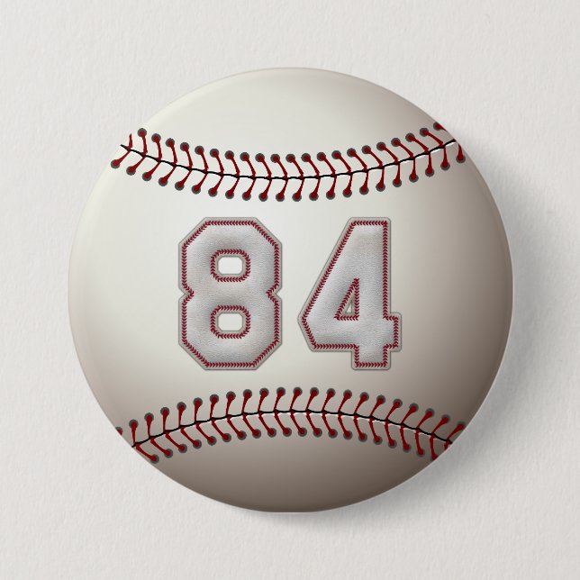 Spieler Nr. 84 - cooler Baseball näht Buttone Button (Vorderseite)