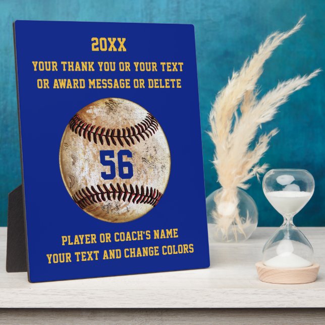 Spieler- oder Baseballtrainer-Geschenke, Ihre FARB Fotoplatte (Seite)
