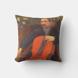 Spieler Schnecklud Porträt von Paul Gauguin Kissen