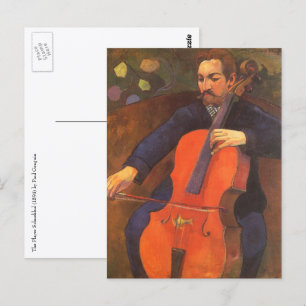 Spieler Schneklud Porträt von Paul Gauguin Postkarte