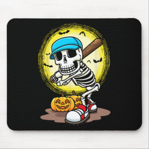 Spieler Skeleton Softball Halloween Kids Boys Mousepad