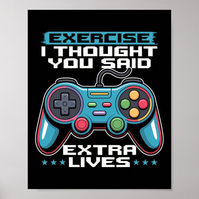 Spieler Spielcontroller Videospiel 1 Poster (Vorne)