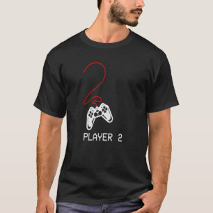 Spieler Zwei-Herz-Video-Spiel Paare Kostüm T-Shirt