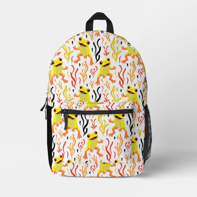 Spielerfrösche Bedruckter Rucksack (Vorderseite)