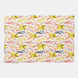 Spielerfrösche Geschirrtuch