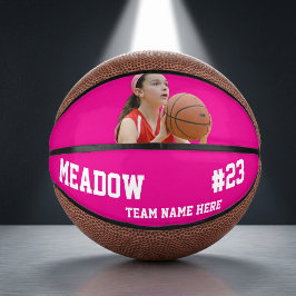 Spielerinnen Foto Mädchen Pink Mini Kids Basketbal Basketball