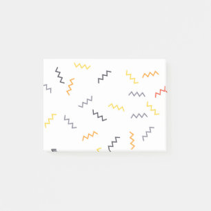 Spielerisch, farbenfroh, trendig, modern gezackt post-it klebezettel