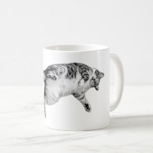 Spielerisch in Schwarz und Weiß Gedreht Kaffeetasse