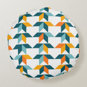 Spielerisch, lebendig, trendig, modern geometrisch rundes kissen