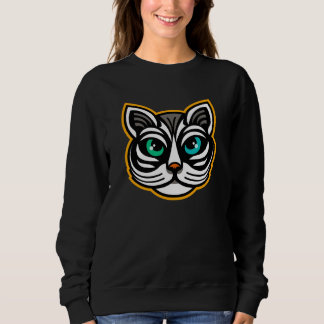 Spielerisch Mit Augen Cat Sweatshirt Art
