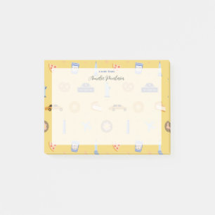 Spielerisch New Yorker Muster Custyellow Name Post-it Klebezettel