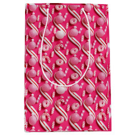 Spielerisch rosa Gummibälle und Minzbonbons Mittlere Geschenktüte