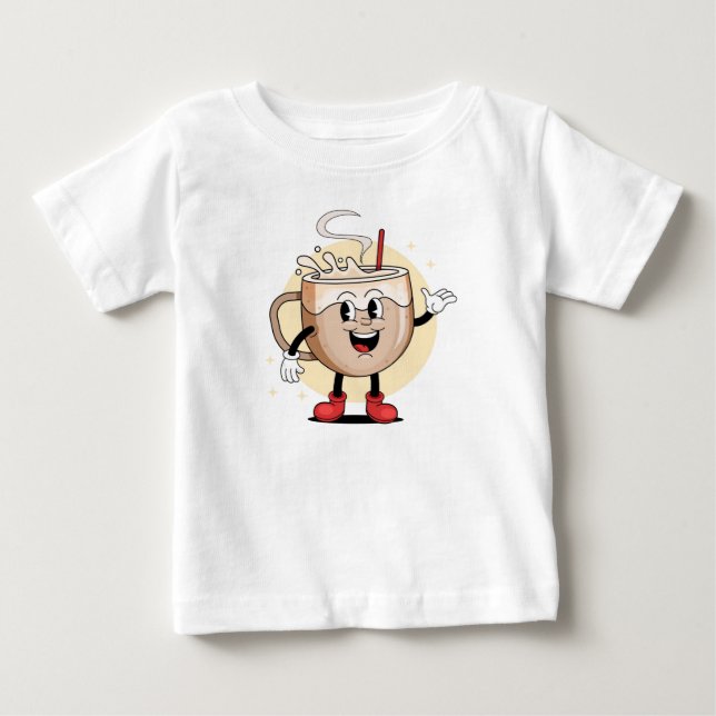 Spielerisch und liebenswert Kaffee Baby T-shirt (Vorderseite)