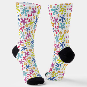 Spielerische abstrakte Gekritzel-Formen Socken
