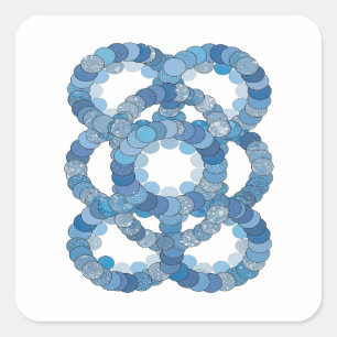 Spielerische blaue BLUE ICE CIRCLES Sticker Druck
