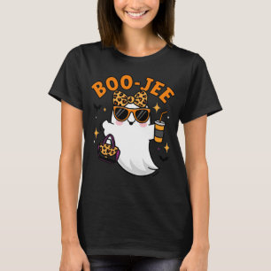 Spielerische BOO-JEE Ghost-Illustration zu Hallowe T-Shirt