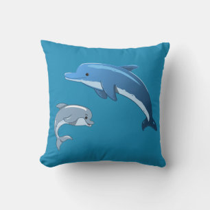 Spielerische Delphinen Design Throw Kissen
