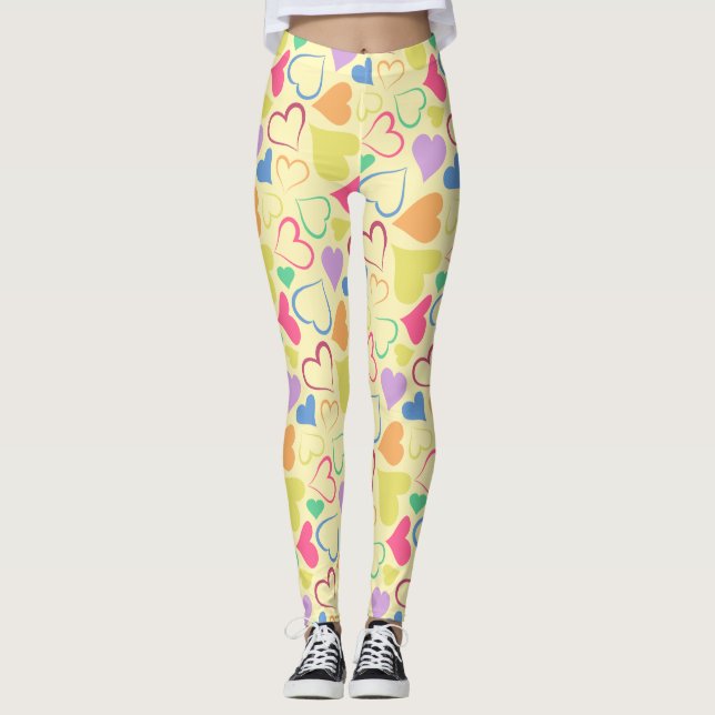 spielerische Herzen Leggings (Vorderseite)