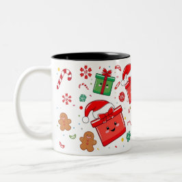 Spielerische Holiday Magic-Tasse Zweifarbige Tasse