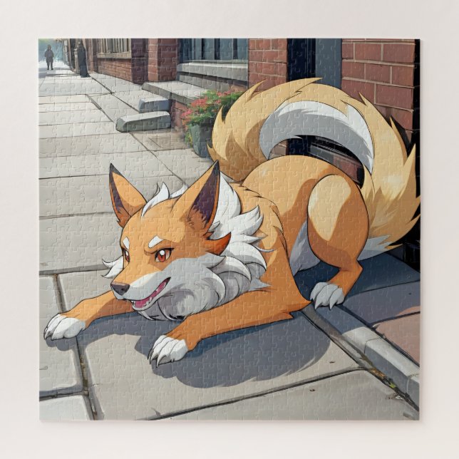 Spielerische Hundestraßenlandschaft (Vertikal)