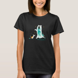 Spielerische Katze und freundlicher Geist - Niedli T-Shirt