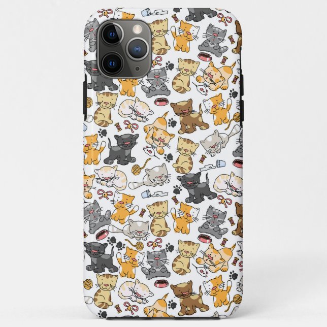 Spielerische Katzen Case-Mate iPhone Hülle (Rückseite)