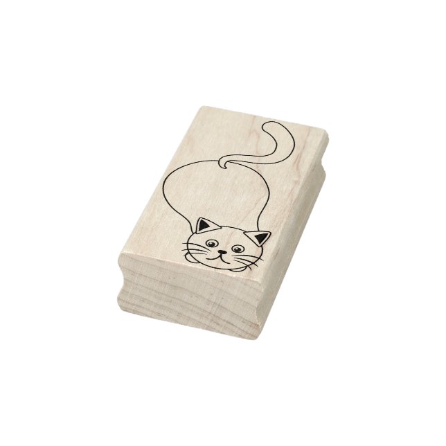 spielerische Katzenkunst-Briefmarke Gummistempel (Stempel)