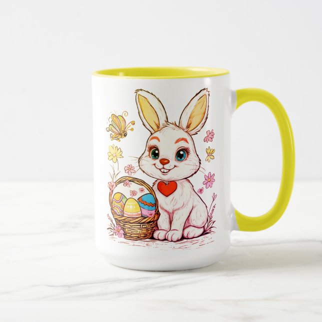 Spielerische Ostersonnige Tasse (Rechts)