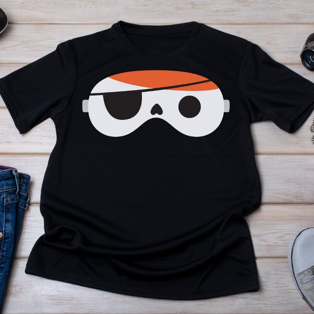 Spielerische Piratenschlafmaske T-Shirt (Von Creator hochgeladen)