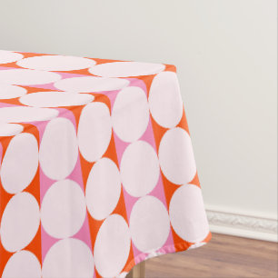 Spielerische Punkte & Streifen - rot und pink Tischdecke