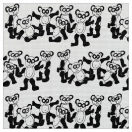spielerische Schwarzweiss-Pandas Stoff