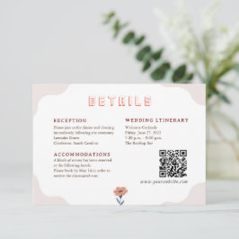 Spielerische Sommer-Blumendetails-Abschlusskarte Begleitkarte