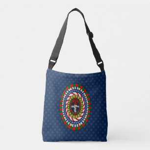 Spielerische Weihnachts-Überdrucktasche Tragetaschen Mit Langen Trägern