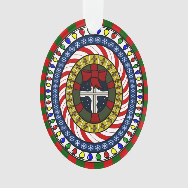 Spielerische Weihnachtsakrylverzierung Ornament (Vorderseite)
