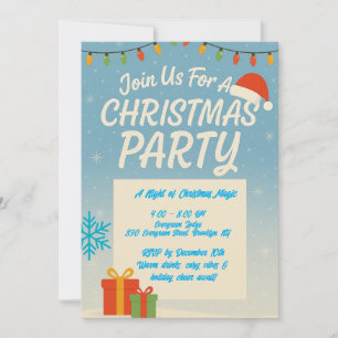 Spielerische Weihnachtszeit-Party Einladung