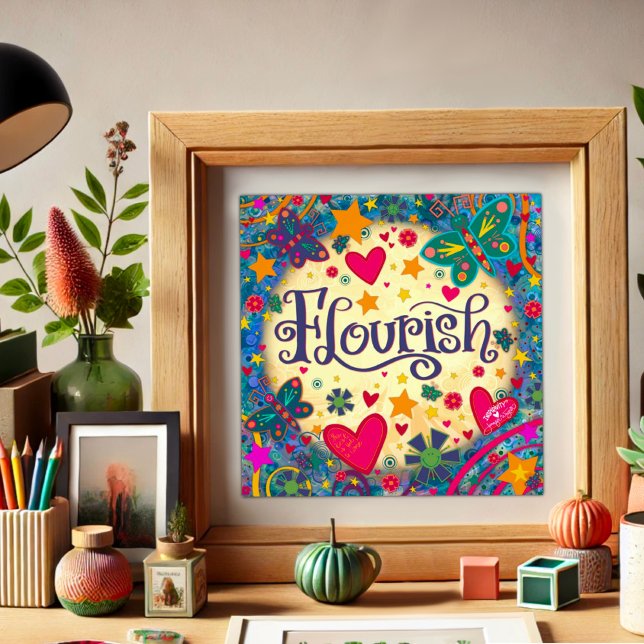 Spielerischer Geblüht Inspirationsbutterfly Hübsch Fotodruck (Von Creator hochgeladen)