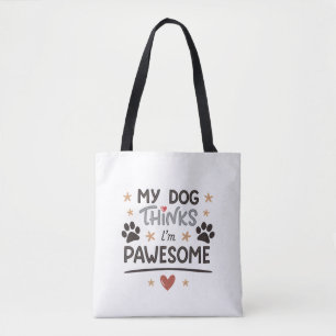 Spielerischer Hund Pawesome Cartoon-Kunst Tasche