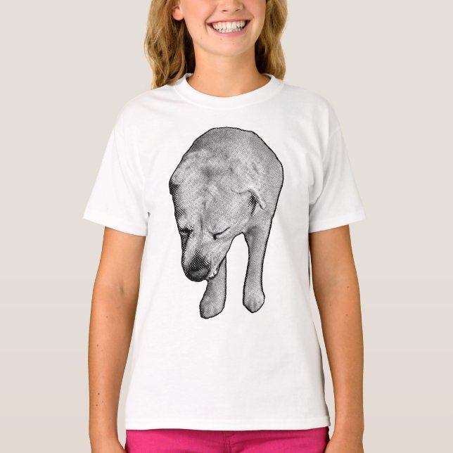 Spielerischer Labrador-Look mit Schneeketten T-Shirt (Vorderseite)
