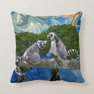 Spielerischer Lemur-ick Kissen