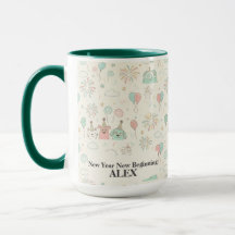 Spielerischer Neujahrsbeginn Individuelle Tasse